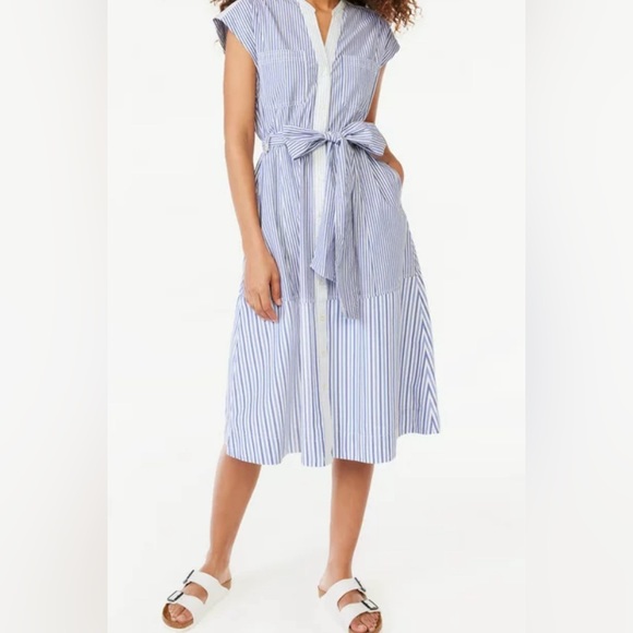 Free Assembly Dresses & Skirts - NWT. New!!🛍️ Free Assembly Women's Belted Midi Shirt Dress XL